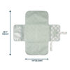 Tiny Twinkle Portable Diaper Changing Pad-Foldable Waterproof Changing Mat&Portable Changing Pad for Travel,Baby Changing Station with Smart Wipes Pocket&Storage (Sage Checkers)