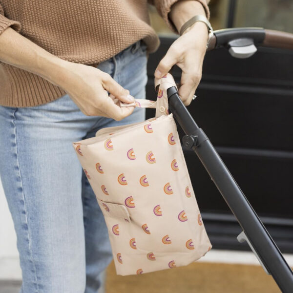 Tiny Twinkle Portable Diaper Changing Pad-Foldable Waterproof Changing Mat&Portable Changing Pad for Travel,Baby Changing Station with Smart Wipes Pocket&Storage (Sage Checkers)