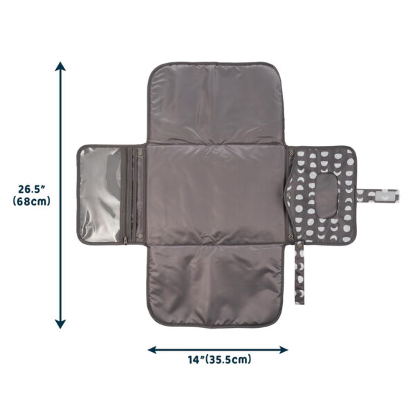 Tiny Twinkle Portable Diaper Changing Pad-Foldable Waterproof Changing Mat&Portable Changing Pad for Travel,Baby Changing Station with Smart Wipes Pocket&Storage (Sage Checkers)