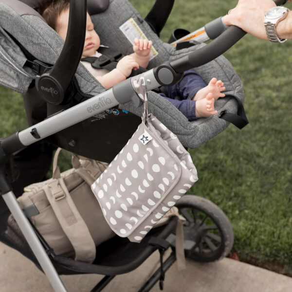 Tiny Twinkle Portable Diaper Changing Pad-Foldable Waterproof Changing Mat&Portable Changing Pad for Travel,Baby Changing Station with Smart Wipes Pocket&Storage (Sage Checkers)