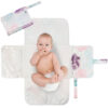 Tiny Twinkle Portable Diaper Changing Pad-Foldable Waterproof Changing Mat&Portable Changing Pad for Travel,Baby Changing Station with Smart Wipes Pocket&Storage (Sage Checkers)
