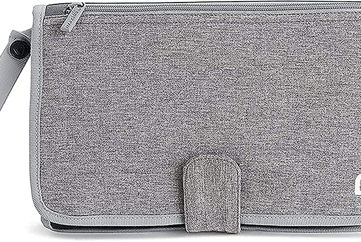 Munchkin® Go Change™ Portable Diaper Changing Kit with Changing Pad and Wipes Case, Grey