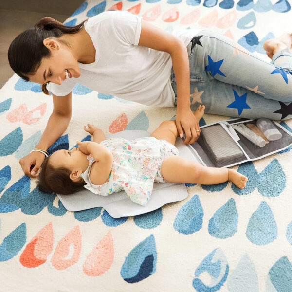 Munchkin® Go Change™ Portable Diaper Changing Kit with Changing Pad and Wipes Case, Grey