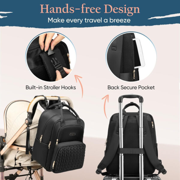 Diaper Bag Backpack - Extra Large Diaper Bag for Two Kids Twins (Expandable 30-38L) - Travel Baby Backpack with Changing Pad for Mom Dad (Quilted, Water Resistant, Brown Taupe)