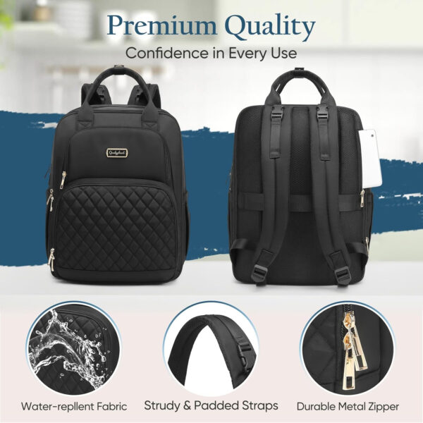 Diaper Bag Backpack - Extra Large Diaper Bag for Two Kids Twins (Expandable 30-38L) - Travel Baby Backpack with Changing Pad for Mom Dad (Quilted, Water Resistant, Brown Taupe)