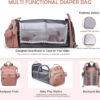 Diaper Bag Backpack, Multifunction Waterproof Diaper Bag for Baby, with Diaper Changing Station, Newborn Essentials Must Haves, Baby Portable Bag, Unisex, RGB