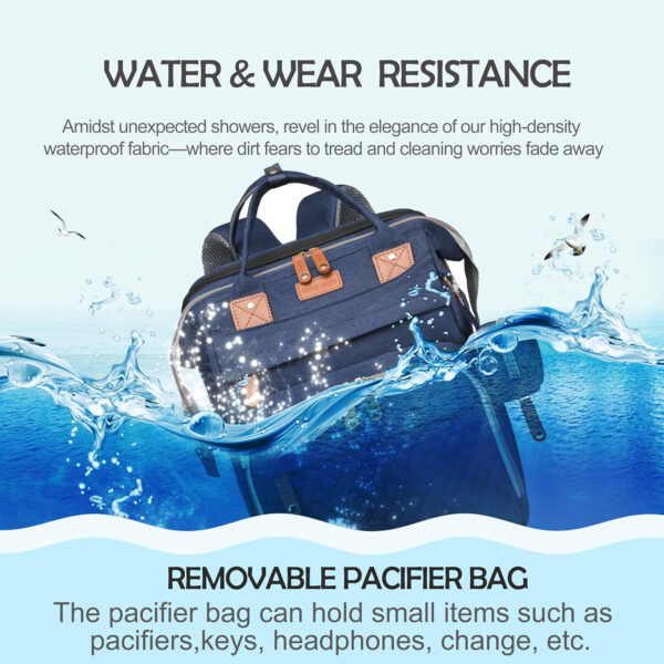 Diaper Bag Backpack, Multifunction Waterproof Diaper Bag for Baby, with Diaper Changing Station, Newborn Essentials Must Haves, Baby Portable Bag, Unisex, RGB