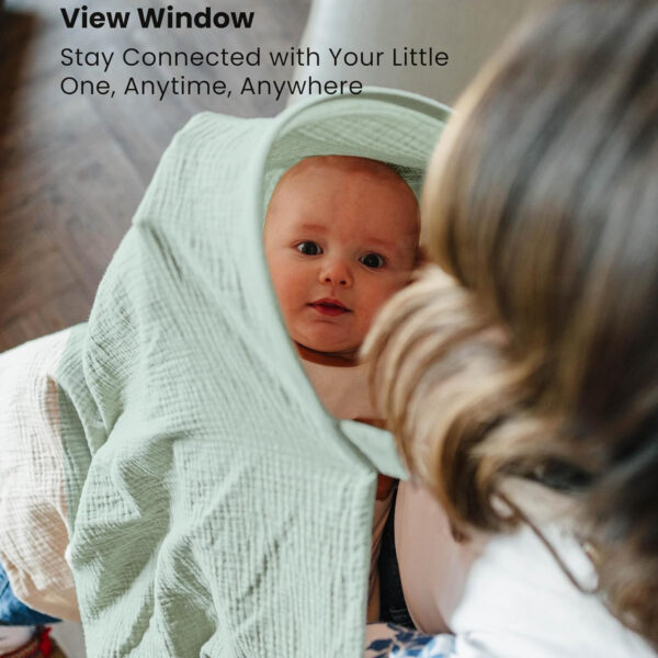 688c1d544ce6c6e754b97864eb7f2cd7ca916ea800292a9926cf8.jpg Konssy 2-Pack Muslin Nursing Cover Up for Breastfeeding Moms with Rigid Hoop, 100% Cotton, Lightweight & Breathable Breastfeeding Cover, Adjustable & Comfort