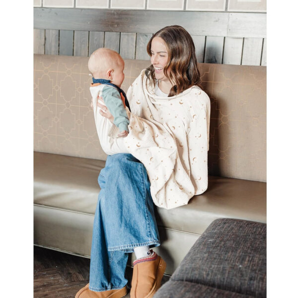 688c1d57b406c8d72e3db574d2475ab89bff2d217dcc7c9bce045.jpg Konssy 2-Pack Muslin Nursing Cover Up for Breastfeeding Moms with Rigid Hoop, 100% Cotton, Lightweight & Breathable Breastfeeding Cover, Adjustable & Comfort