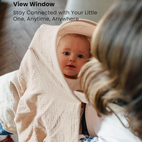 688c1d6534624bec9d9abf6ef59b78b2c8be594d78fe02b54672a.jpg Konssy 2-Pack Muslin Nursing Cover Up for Breastfeeding Moms with Rigid Hoop, 100% Cotton, Lightweight & Breathable Breastfeeding Cover, Adjustable & Comfort