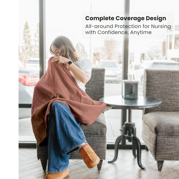 688c1d688a4380ba283dbadad9aac7d5a49ed4cda35994d9eed39.jpg Konssy 2-Pack Muslin Nursing Cover Up for Breastfeeding Moms with Rigid Hoop, 100% Cotton, Lightweight & Breathable Breastfeeding Cover, Adjustable & Comfort