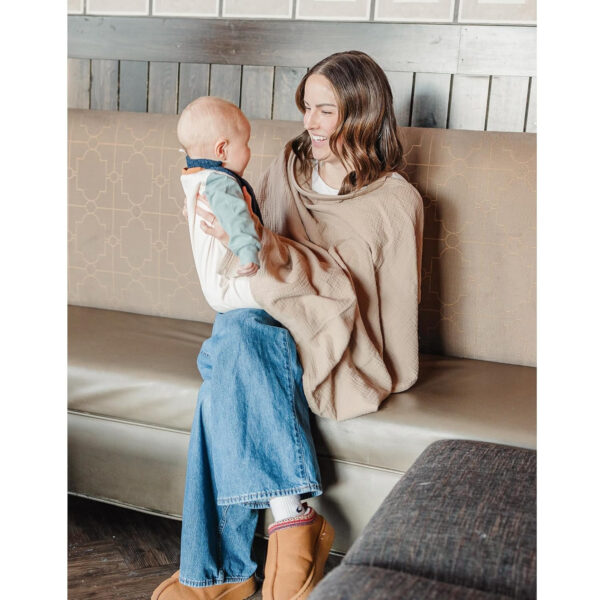 688c1d6c267e42987da8499337afea04b55c82ee4fd1aaeca5db2.jpg Konssy 2-Pack Muslin Nursing Cover Up for Breastfeeding Moms with Rigid Hoop, 100% Cotton, Lightweight & Breathable Breastfeeding Cover, Adjustable & Comfort