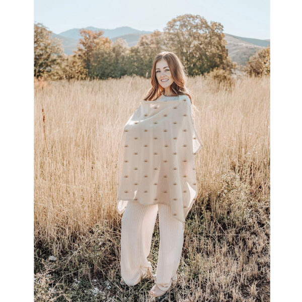 688c1d6fb7c879d02348312f196555e544c20ef7ab399e3ae0c12.jpg Konssy 2-Pack Muslin Nursing Cover Up for Breastfeeding Moms with Rigid Hoop, 100% Cotton, Lightweight & Breathable Breastfeeding Cover, Adjustable & Comfort