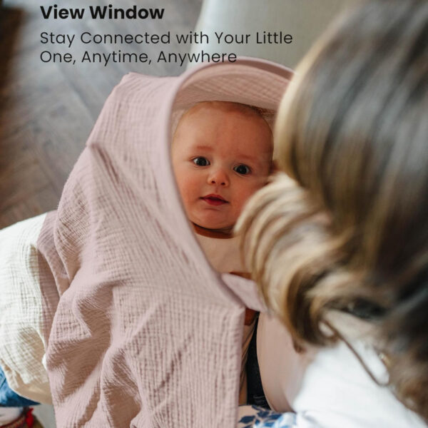 688c1d7449cb7d0ff746114f29f752d8ff4b0cc8c8d127405a459.jpg Konssy 2-Pack Muslin Nursing Cover Up for Breastfeeding Moms with Rigid Hoop, 100% Cotton, Lightweight & Breathable Breastfeeding Cover, Adjustable & Comfort