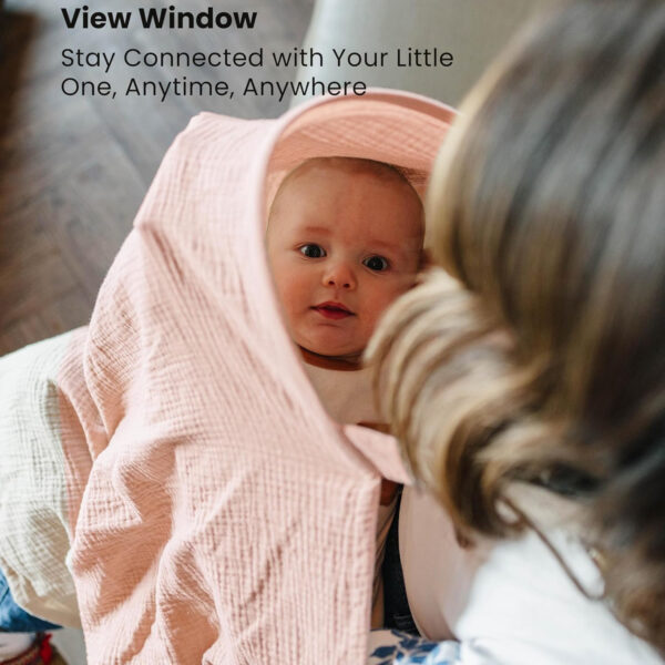 688c1d78c0e43ff02cb5baf62b3dcf8cb036c4b35e7430d31298e.jpg Konssy 2-Pack Muslin Nursing Cover Up for Breastfeeding Moms with Rigid Hoop, 100% Cotton, Lightweight & Breathable Breastfeeding Cover, Adjustable & Comfort