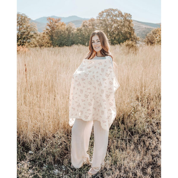 688c1d9736d185043df8a97f2f6b961cd066277f7b326033f6b15.jpg Konssy 2-Pack Muslin Nursing Cover Up for Breastfeeding Moms with Rigid Hoop, 100% Cotton, Lightweight & Breathable Breastfeeding Cover, Adjustable & Comfort