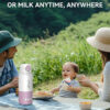 Portable Baby Bottle Warmer for Travel, Portable Milk Warmer with Fast Heating & Long Battery Life, Instant Breast Milk, Formula/Water Warmer with 12 Ounces Big Capacity, Baby Flask for Vehicle