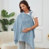 Muslin Nursing Cover for Baby Breastfeeding, Breathable 100% Cotton Breastfeeding Cover with Rigid Hoop for Mother Nursing Apron (Light Pink)