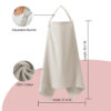 Muslin Nursing Cover for Baby Breastfeeding, Breathable 100% Cotton Breastfeeding Cover with Rigid Hoop for Mother Nursing Apron (Light Pink)