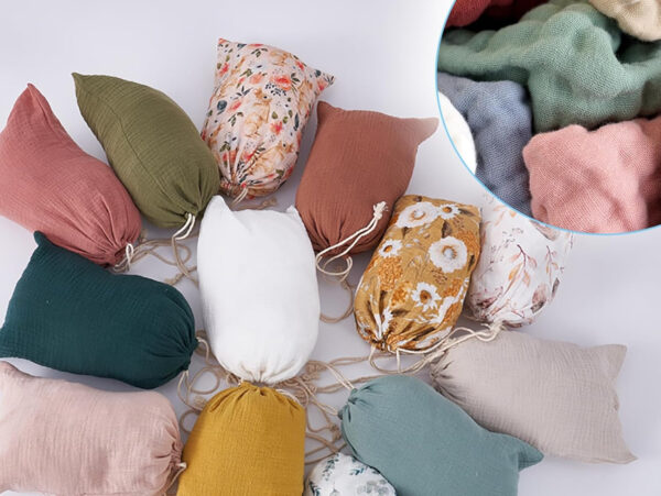 Muslin Nursing Cover for Baby Breastfeeding, Breathable 100% Cotton Breastfeeding Cover with Rigid Hoop for Mother Nursing Apron (Light Pink)