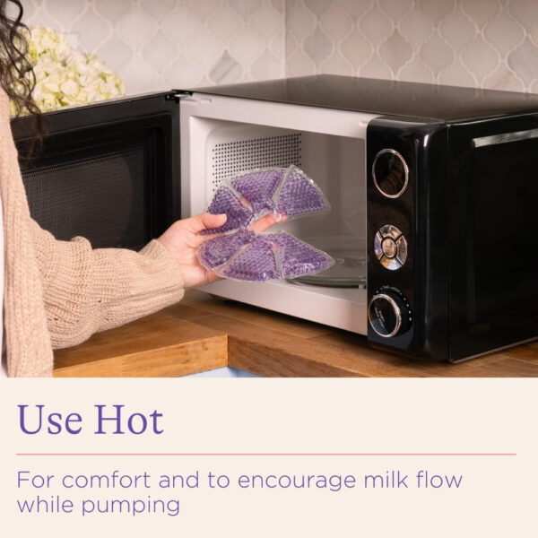 Lansinoh Breast Therapy Packs, Hot and Cold Breast-Pads with 2 Soft Covers, Postpartum Essentials for Nipple Pain Relief, Mastitis, Engorgement, Support for Breastfeeding and Pump Aid, 2 Pack