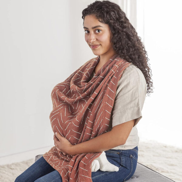 688c203dd13c7fbf9814773556a55c177656a3554bd60a15801c4.jpg Itzy Ritzy Breastfeeding Boss Multi-Use Cover – A Nursing Cover, Swaddle, Car Seat Cover, Tummy Time Mat & Burp Cloth All in One – Made of Soft Muslin Fabric & Measures 47” x 47” (Checkerboard)