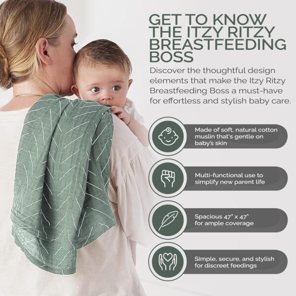 688c2050d6db06d1e14f2ad294cd59381bcf38c2c41cb390ca33a.jpg Itzy Ritzy Breastfeeding Boss Multi-Use Cover – A Nursing Cover, Swaddle, Car Seat Cover, Tummy Time Mat & Burp Cloth All in One – Made of Soft Muslin Fabric & Measures 47” x 47” (Checkerboard)