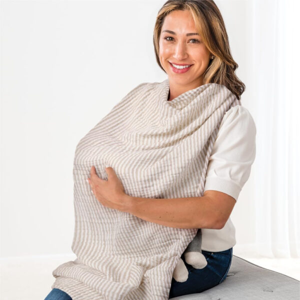 688c205602ef3fe9da484b28719f0dfda5c58e47a3dc76cdb944c.jpg Itzy Ritzy Breastfeeding Boss Multi-Use Cover – A Nursing Cover, Swaddle, Car Seat Cover, Tummy Time Mat & Burp Cloth All in One – Made of Soft Muslin Fabric & Measures 47” x 47” (Checkerboard)