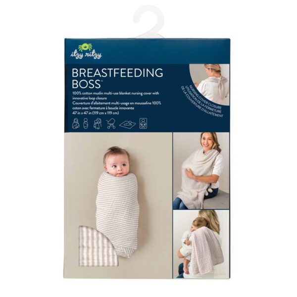 688c205b53217f4e14f791f7d8f6795c5fcda51ba377bda5539c9.jpg Itzy Ritzy Breastfeeding Boss Multi-Use Cover – A Nursing Cover, Swaddle, Car Seat Cover, Tummy Time Mat & Burp Cloth All in One – Made of Soft Muslin Fabric & Measures 47” x 47” (Checkerboard)