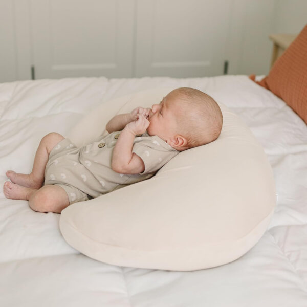 Konssy 2 Pack Nursing Pillow Covers, Stretchy and Soft Nursing Cover for Breastfeeding, Pillow Slipcover for Baby Girls Boys Newborn (Pink Spring, Pink)