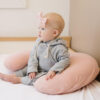 Konssy 2 Pack Nursing Pillow Covers, Stretchy and Soft Nursing Cover for Breastfeeding, Pillow Slipcover for Baby Girls Boys Newborn (Pink Spring, Pink)