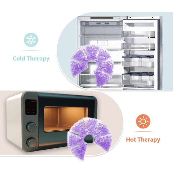 Hot Cold Gel Bead Breast Therapy Pack,Breast Ice Packs for Breastfeeding,Relief for Breastfeeding,Nursing Pain, Mastitis,Engorgement,Plugged Ducts, Boost Milk Let-Down & Production (42 Purple)