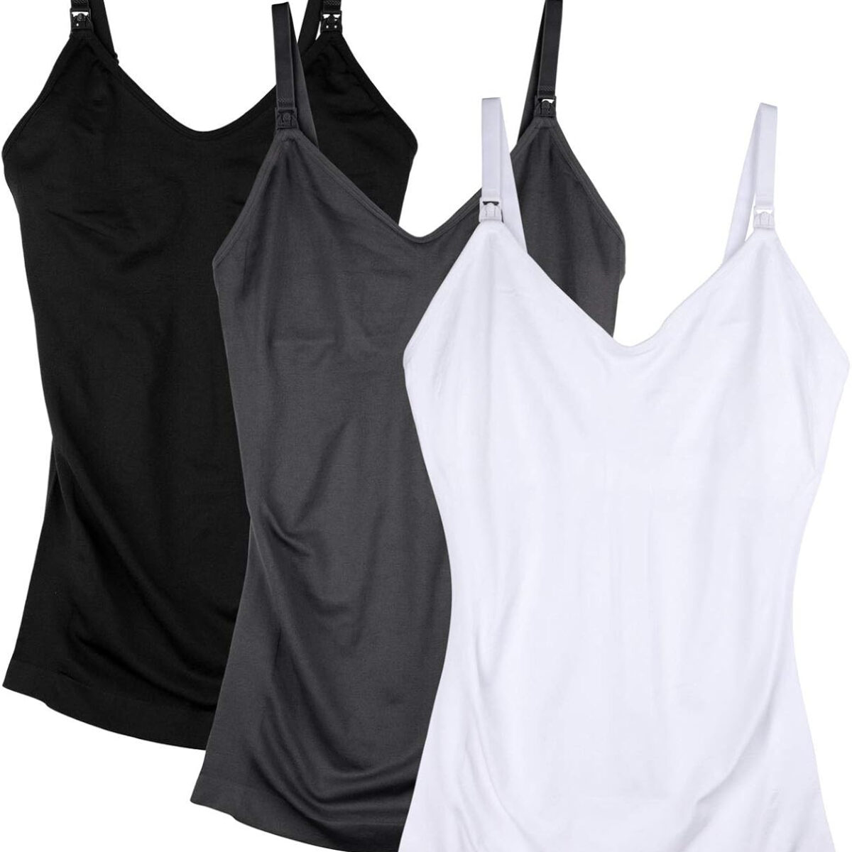 Womens Maternity Nursing Tank Cami for Breastfeeding with Adjustable Straps
