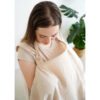 Muslin Nursing Covers for Breastfeeding, Privacy Breast Feeding Cover with Arch Neckline for Mom and Baby, Breathable 100% Cotton Nursing Apron Multi-use Stroller Cover