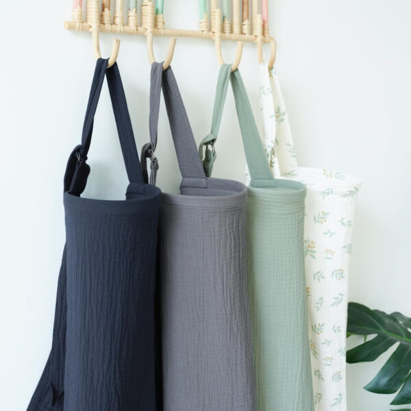 Muslin Nursing Covers for Breastfeeding, Privacy Breast Feeding Cover with Arch Neckline for Mom and Baby, Breathable 100% Cotton Nursing Apron Multi-use Stroller Cover