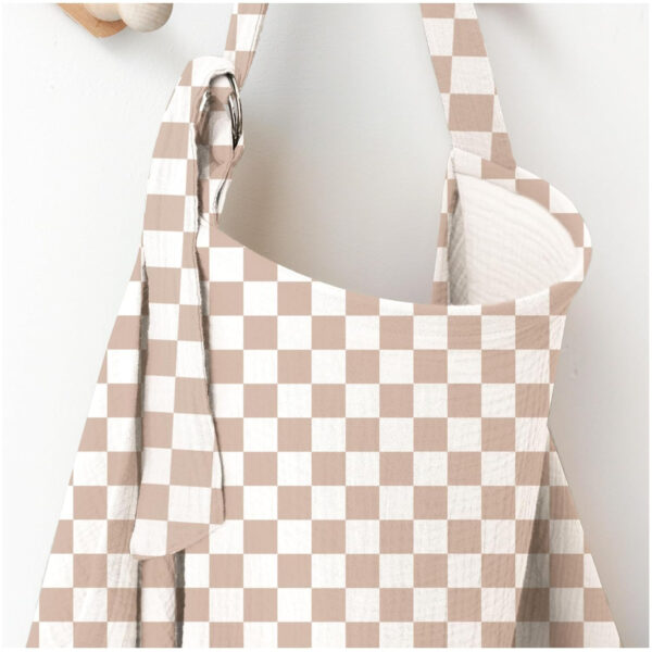 Muslin Nursing Covers for Breastfeeding, Privacy Breast Feeding Cover with Arch Neckline for Mom and Baby, Breathable 100% Cotton Nursing Apron Multi-use Stroller Cover