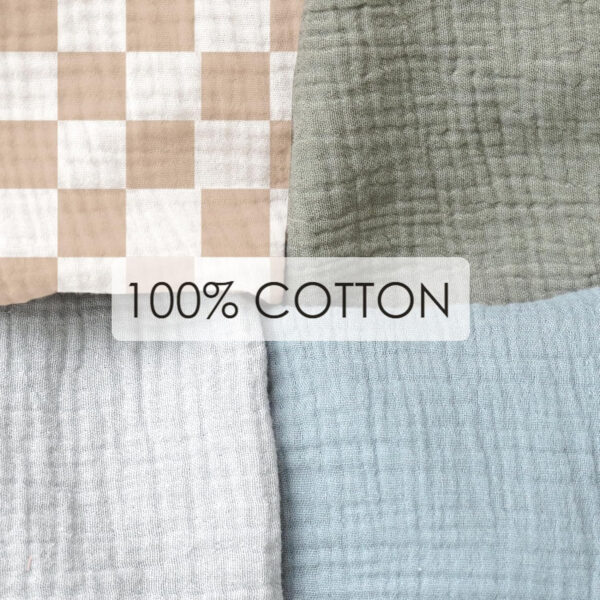 Muslin Nursing Covers for Breastfeeding, Privacy Breast Feeding Cover with Arch Neckline for Mom and Baby, Breathable 100% Cotton Nursing Apron Multi-use Stroller Cover