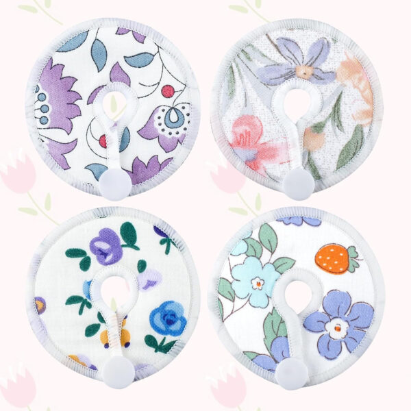 32 Packs Gtube Button Covers with Laundry Bag, Abdominal Feeding Tube Supplies, Reusable G Tube Accessories for Kids Baby Breastfeeding Nursing Care