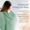 Kiddycare Nursing Cover, Muslin Cotton Privacy Nursing Covers, Gentle on Baby's Skin, Discreet Breastfeeding Covers for Nursing Moms, Breathable Nursing Cover Up for Breastfeeding Essentials (Rose)
