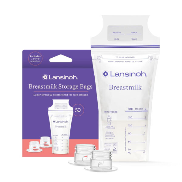 688c22cd8fb041dff5989b837ece6668eee133adcfd76005bd6eb.jpg Lansinoh Breastmilk Storage Bags, 100 Count, Baby Essentials, Fast Freeze & Thaw Breast Milk Bags for Baby Bottle Feeding, Superior Strength & Stretch, 6 Ounce