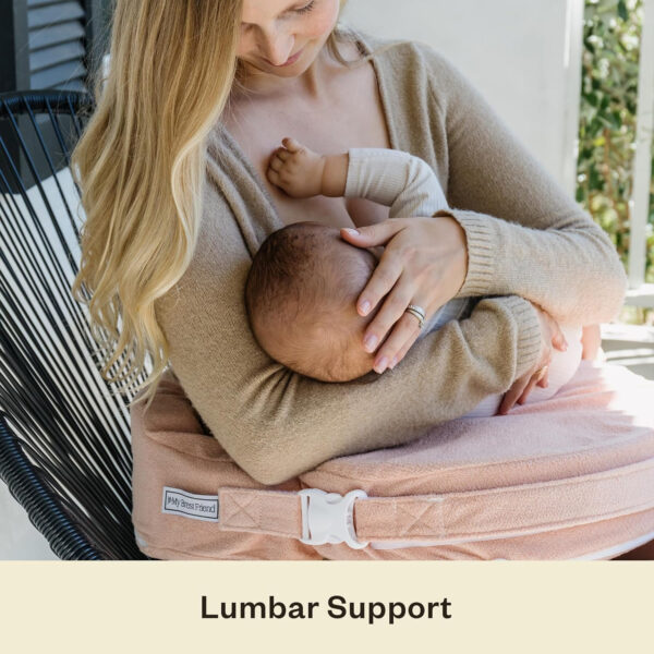 My Brest Friend Nursing Pillow - Deluxe - Enhanced Comfort w/ Slipcover - Ergonomic Breastfeeding Pillow For Ultimate Support For Mom & Baby - Adjustable Pillow W/ Handy Side Pocket, Soft Rose