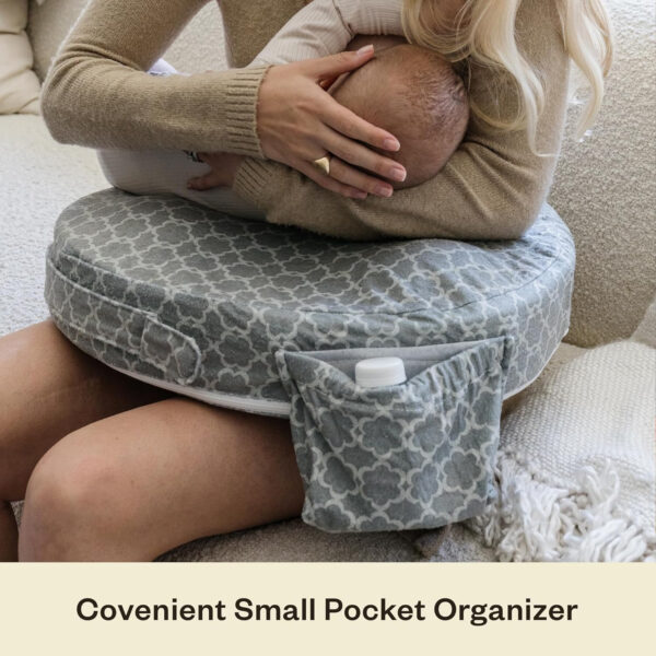 My Brest Friend Nursing Pillow - Deluxe - Enhanced Comfort w/ Slipcover - Ergonomic Breastfeeding Pillow For Ultimate Support For Mom & Baby - Adjustable Pillow W/ Handy Side Pocket, Soft Rose