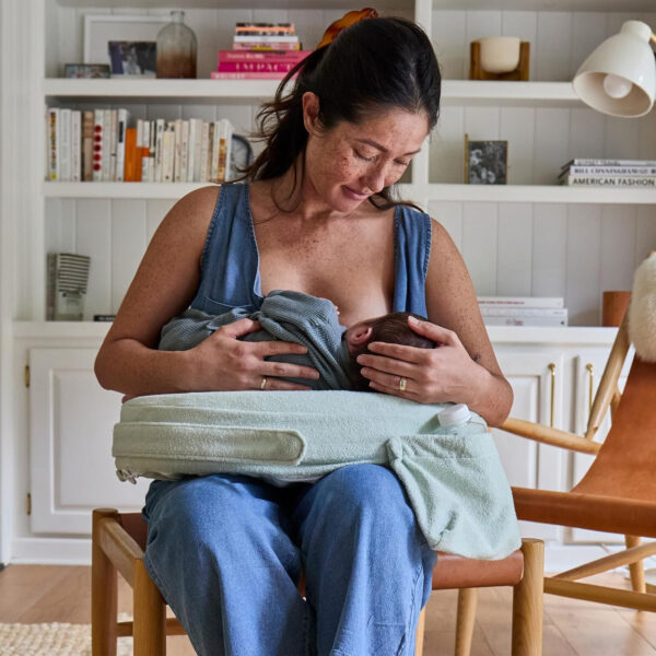 My Brest Friend Nursing Pillow - Deluxe - Enhanced Comfort w/ Slipcover - Ergonomic Breastfeeding Pillow For Ultimate Support For Mom & Baby - Adjustable Pillow W/ Handy Side Pocket, Soft Rose