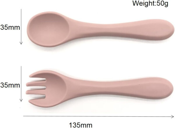 Silicone Baby Feeding Set, Toddler Feeding Set With Divided Suction Plate Bowl Spoons Forks Sippy Cup Adjustable Bib Non Slip Mat, Baby Eating Utensils, Bear Shape, 7-Piece, (Pink)