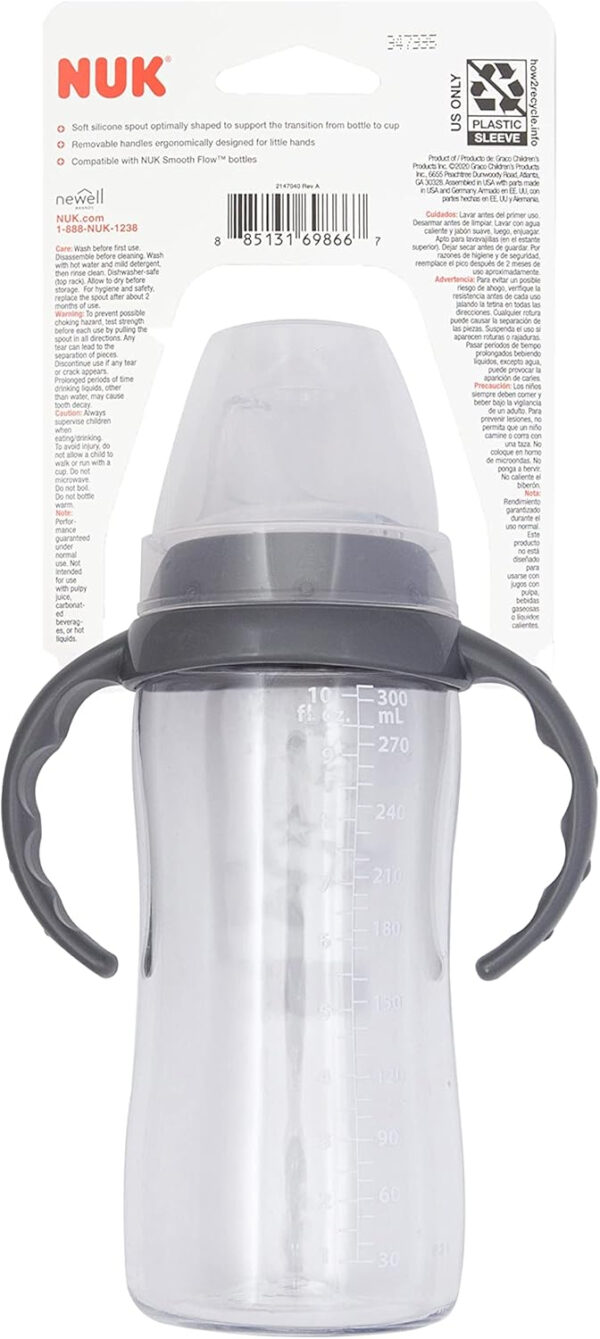 NUK Large Learner Tritan Cup, 10 oz, 8+ Months – BPA Free, Spill Proof Sippy Cup