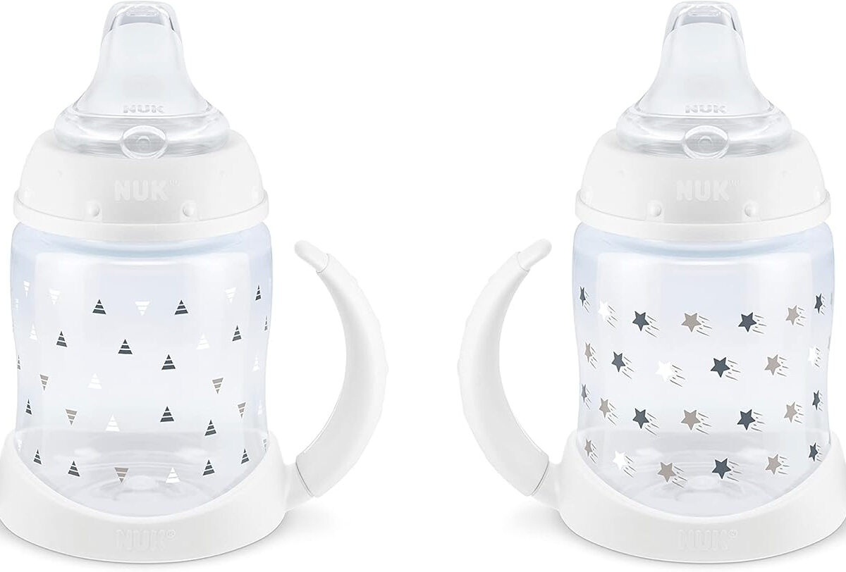 NUK Learner Cup, 6+ Months, Timeless Collection, Amazon Exclusive, 5 Oz, Pack of 2 – BPA Free, Spill Proof Sippy Cup