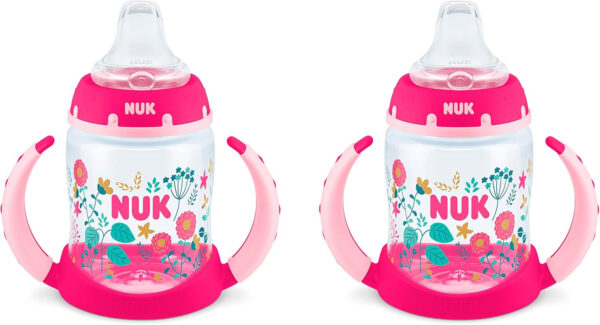 NUK Learner Cup, 6+ Months, Timeless Collection, Amazon Exclusive, 5 Oz, Pack of 2 – BPA Free, Spill Proof Sippy Cup