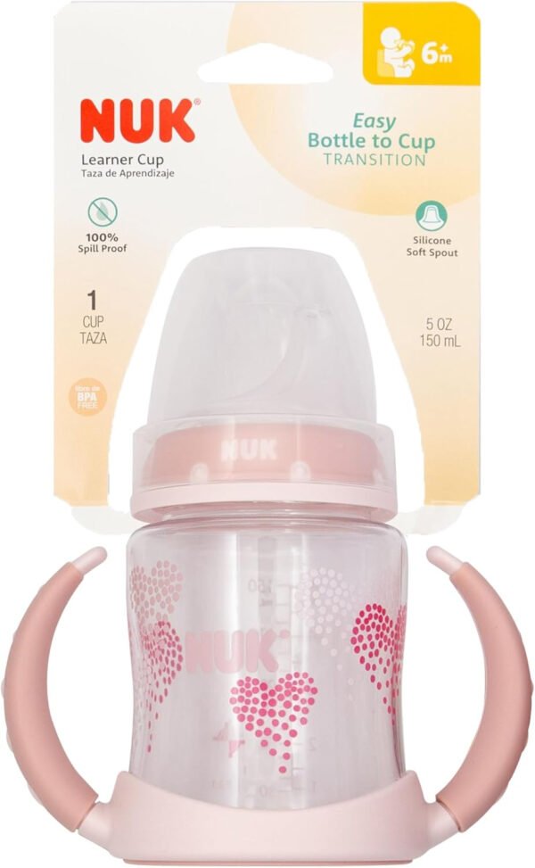 NUK Learner Cup, 6+ Months, Timeless Collection, Amazon Exclusive, 5 Oz, Pack of 2 – BPA Free, Spill Proof Sippy Cup