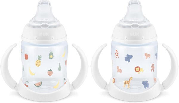 NUK Learner Cup, 6+ Months, Timeless Collection, Amazon Exclusive, 5 Oz, Pack of 2 – BPA Free, Spill Proof Sippy Cup