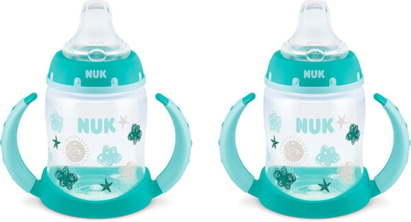 NUK Learner Cup, 6+ Months, Timeless Collection, Amazon Exclusive, 5 Oz, Pack of 2 – BPA Free, Spill Proof Sippy Cup